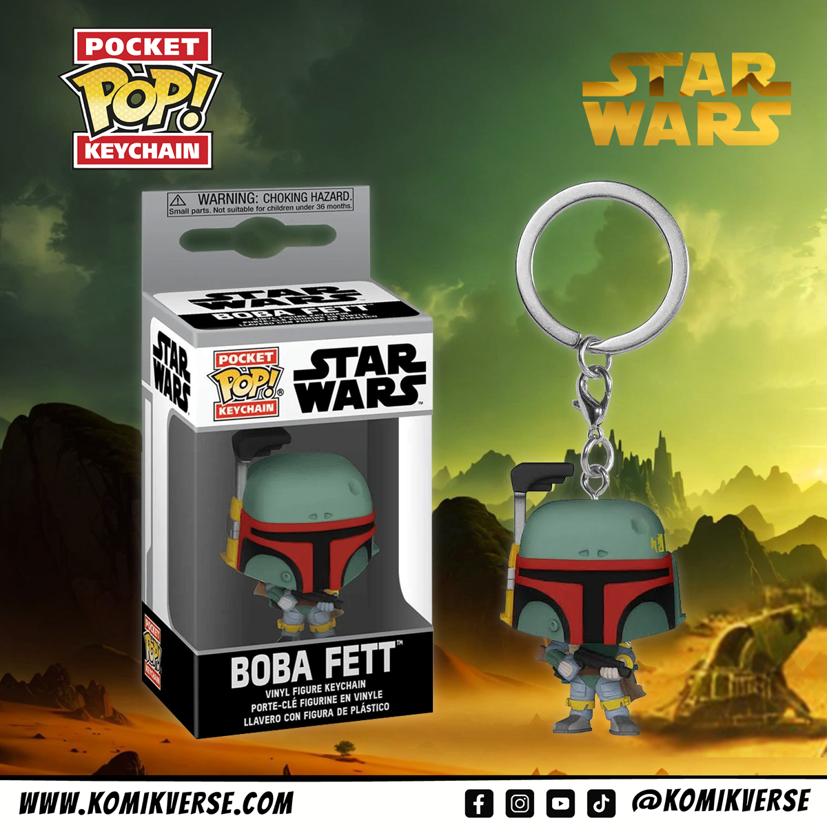 Funko Star Wars Boba Fett Pocket POP! Keychain