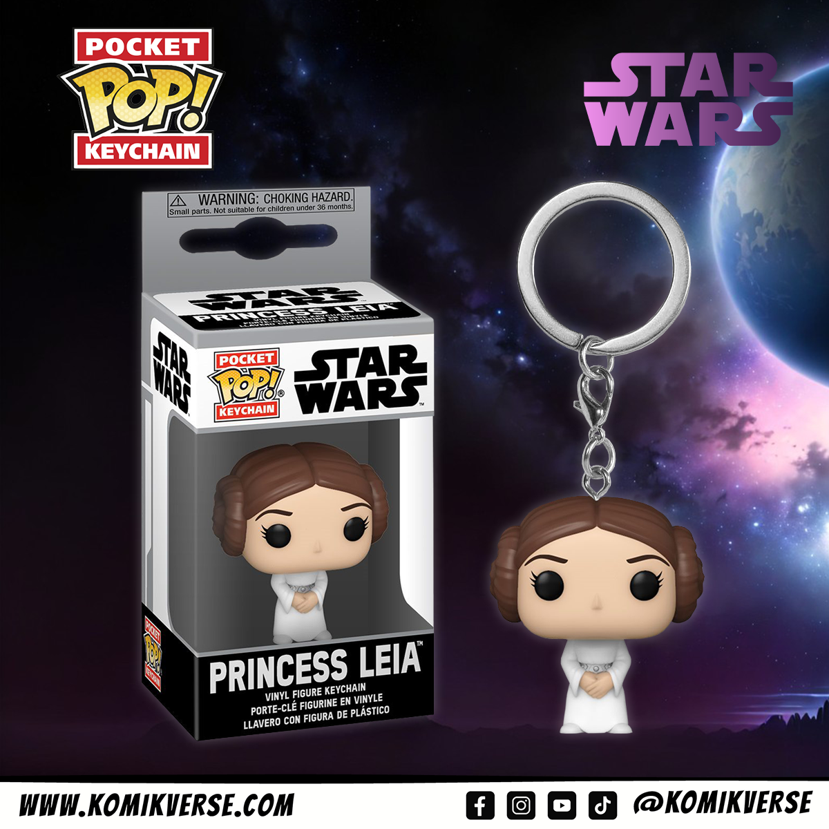 Funko Star Wars Princess Leia Pocket POP! Keychain